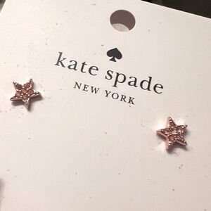 Kate spade rose gold star earrings